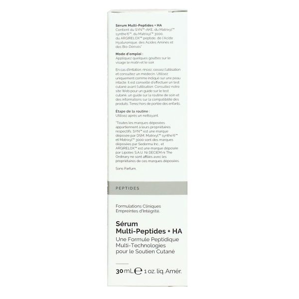 Serum multi-peptides + HA soutien cutané 30ml
