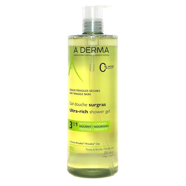 Les Indispensables Gel douche surgras 3en1 peau fragile et sèche 750ml