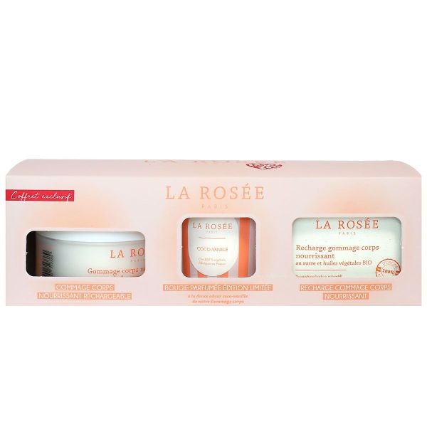 Coffret 10 ans gommage corps 200g + recharge 200g + bougie 100g