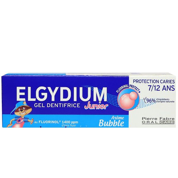 Junior Protection caries 7-12 ans gel dentifrice Bubble 50ml