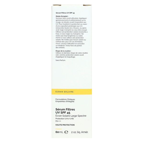 Solaire serum filtres UV SPF45 visage toute peau 60ml