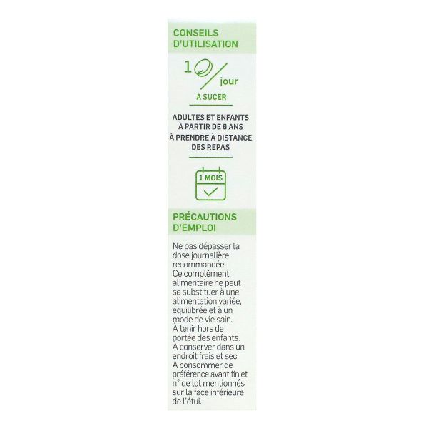 Lactibiane Immuno systeme immunitaire goût menthe 30 comprimés