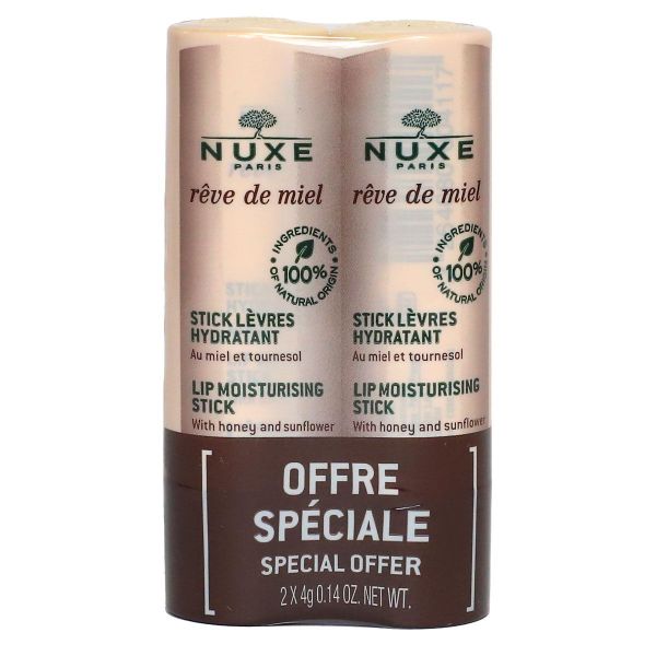Rêve de miel stick lèvres hydratant miel tournesol 2x4g