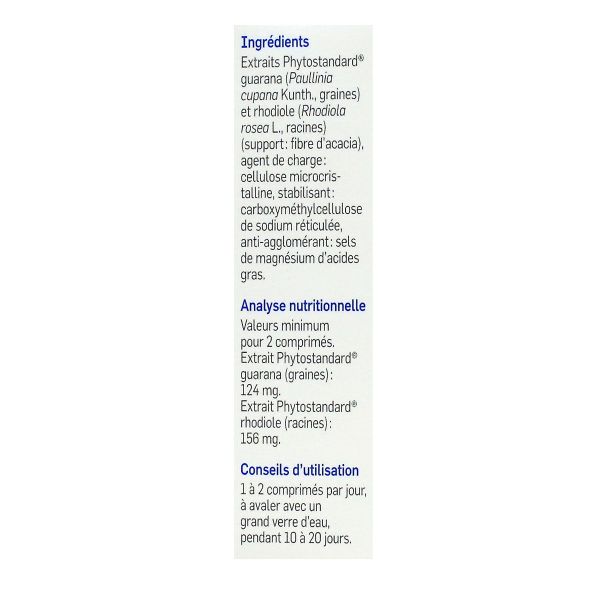 Phytostandard guarana 30 comprimés
