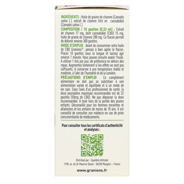 Huile CBD 5% 10ml