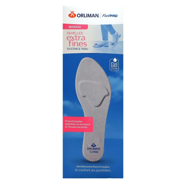 FeetPad semelles extra-fines femme gel silicone et tissu taille 40/42