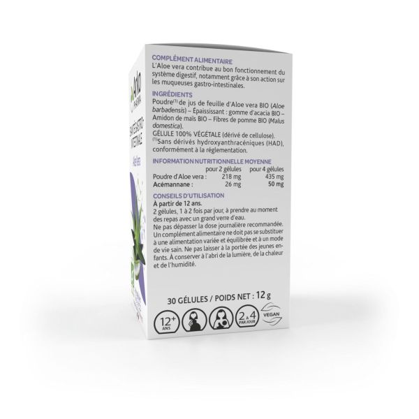 Arkogélules Aloe Vera bio santé gastro-intestinale 30 gélules