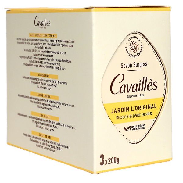 Savons surgras Jardin l'original 3 x 200g