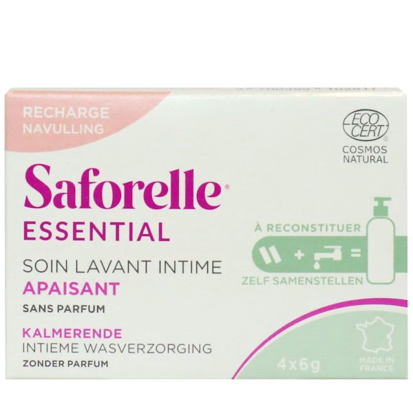Soin lavant intime apaisant kit à reconstituer recharge 4 bâtonnets