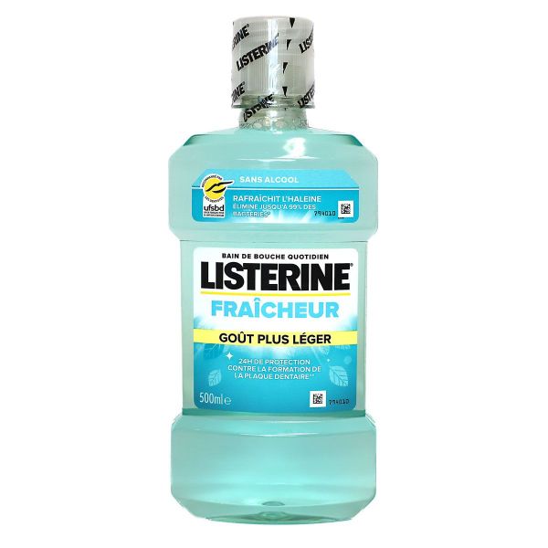Fraicheur bain de bouche protection 24h goût plus léger 500ml